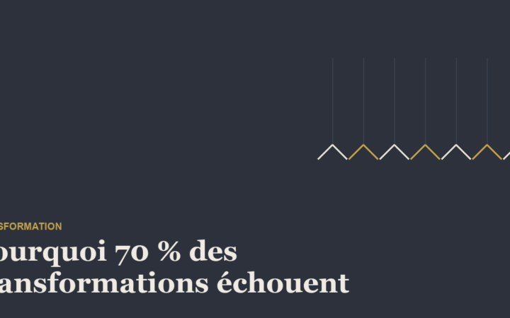 Transformation d&rsquo;entreprise : pourquoi 70 % échouent