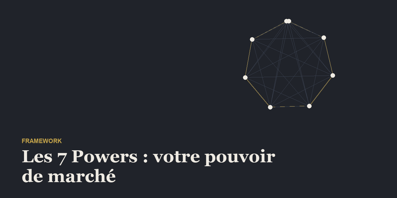 7 Powers : le framework pour cartographier votre pouvoir de marché